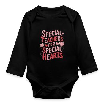 Sonderpädagogik-lehrer "sped Teacher Inclusion" - Organic Longsleeve Baby Bodysuit - black - Front