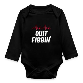Arrêtez de fibbin' drôle cardiologue médical - Body Bébé bio manches longues - noir - Devant