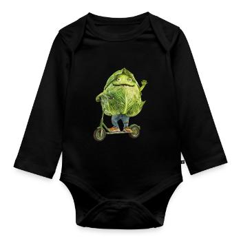 Kohl Scooter - Baby Bio-Langarm-Body - Schwarz - Vorne