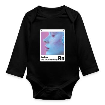 AI am Radon (wt) mode périodique style nerd - Body Bébé bio manches longues - noir - Devant
