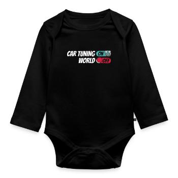 Tournevis Tuning Tuner Voiture Tuning On World Off - Body Bébé bio manches longues - noir - Devant