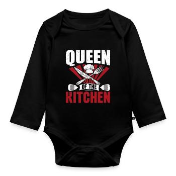 Kitchen Cooking Lover Culinary Chef - Organic Longsleeve Baby Bodysuit - black - Front