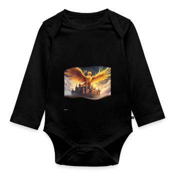 Phoenix - Organic Longsleeve Baby Bodysuit - black - Front