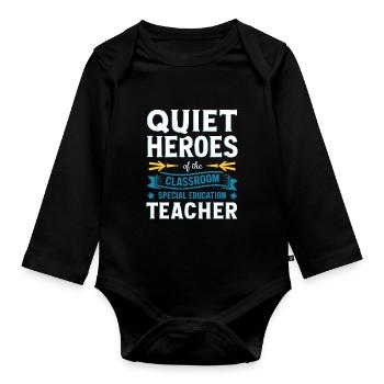 Sonderpädagogik-lehrer „sped Teacher Inclusion“ - Organic Longsleeve Baby Bodysuit - black - Front