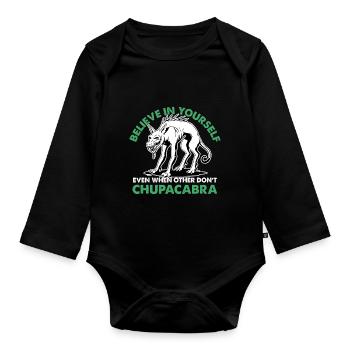 Believe In Yourself Even When Other Don'T - Organic Longsleeve Baby Bodysuit - black - Front