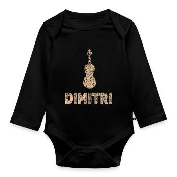 Viola Dimitri - Body Bébé bio manches longues - noir - Devant