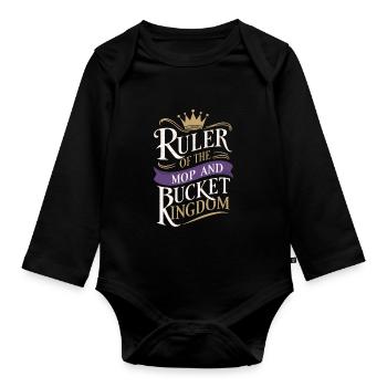 School administrators School staff Caretakers - Organic Longsleeve Baby Bodysuit - black - Front