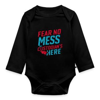 School administrators School staff Caretakers - Organic Longsleeve Baby Bodysuit - black - Front