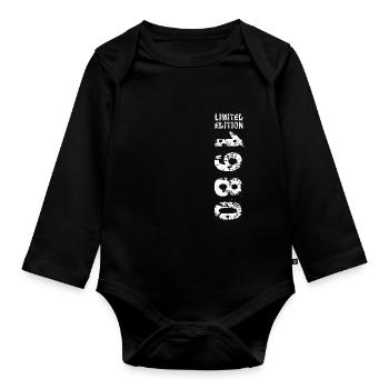 1980 Geburtstag Geschenkidee Vintage Edition 1980 - Baby Bio-Langarm-Body - Schwarz - Vorne