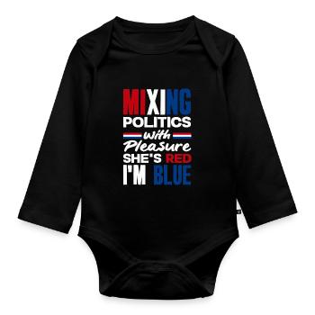 United In Love Unity Patriotic American - Organic Longsleeve Baby Bodysuit - black - Front