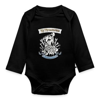 Kfz Mechatroniker Abschluss Mechatroniker Geschenk - Baby Bio-Langarm-Body - Schwarz - Vorne