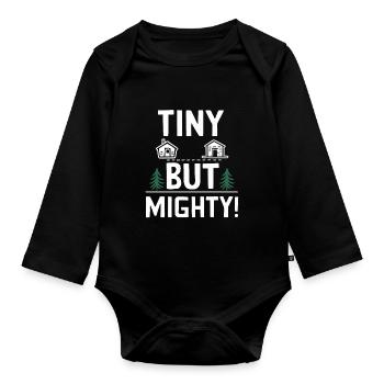 Rolling Tiny House Mode de vie minimaliste - Body Bébé bio manches longues - noir - Devant