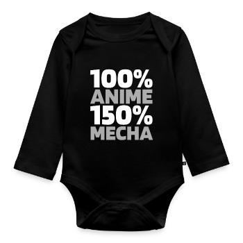 Manga d’anime - Body Bébé bio manches longues - noir - Devant