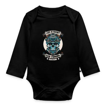 Tournevis Accordeur Skull - Body Bébé bio manches longues - noir - Devant