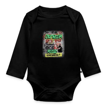 Dortmunder Discothek 80er 90er Wave-Musik Orpheum - Baby Bio-Langarm-Body - Schwarz - Vorne