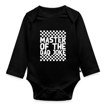 Blagues Maître Drôle Papa Style Parfait - Body Bébé bio manches longues - noir - Devant