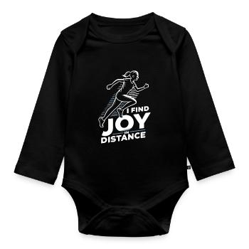 Ultra Running Ultramarathon Runner Marathoner - Organic Longsleeve Baby Bodysuit - black - Front