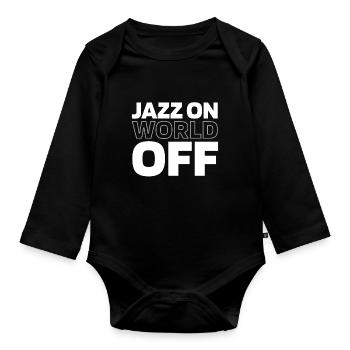 Musique Jazz Jazz On World Off - Body Bébé bio manches longues - noir - Devant