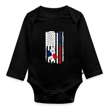 Panama Flag Panamanian Panama Flag - Organic Longsleeve Baby Bodysuit - black - Front