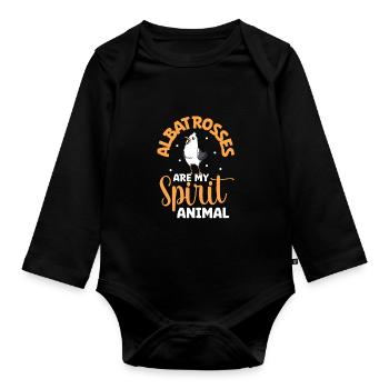 Lieblingstier - Albatros - Baby Bio-Langarm-Body - Schwarz - Vorne