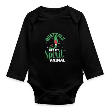 Lieblingstier - Quetzal - Baby Bio-Langarm-Body - Schwarz - Vorne