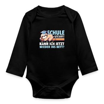 School Graduate Realschule Hauptschule School - Organic Longsleeve Baby Bodysuit - black - Front