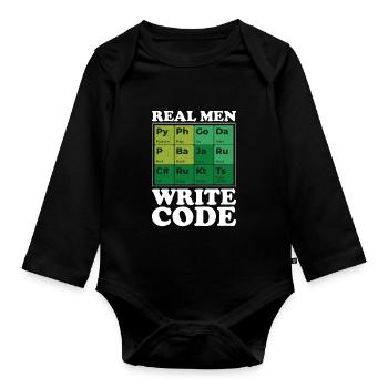 Programmer Computer Scientist Computer Nerd Gift - Organic Longsleeve Baby Bodysuit - black - Front