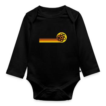 Physics, biology, chemistry or natural sciences - Organic Longsleeve Baby Bodysuit - black - Front