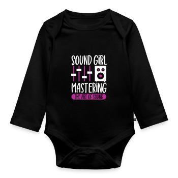 Sound Girl - Sound Engineer - Organic Longsleeve Baby Bodysuit - black - Front