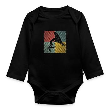 Wingfoil Surfer Wingfoiling Hydrofoil Kitefoil - Organic Longsleeve Baby Bodysuit - black - Front