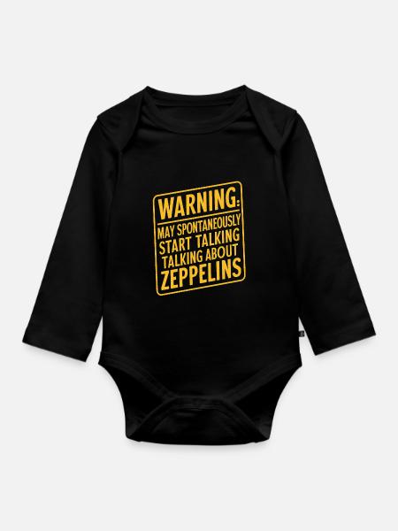 Luftschiff Zeppelin Geschenk - Baby Bio-Langarm-Body - Schwarz