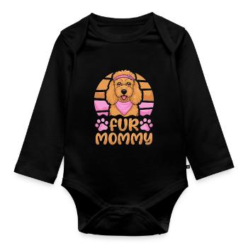 Golden Doodle Maman Chien Maman Pour Maman - Body Bébé bio manches longues - noir - Devant