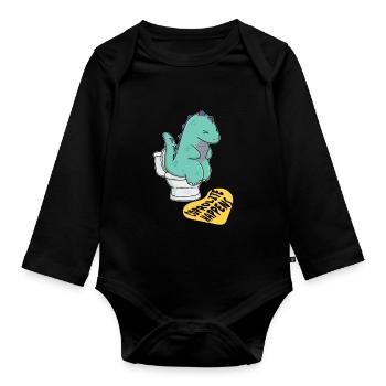 Coprolithe Se produit Fossiles de coprolithes - Body Bébé bio manches longues - noir - Devant