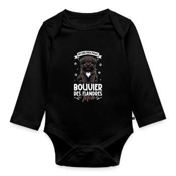 Bouvier des Flandres Mama - Body Bébé bio manches longues - noir - Devant
