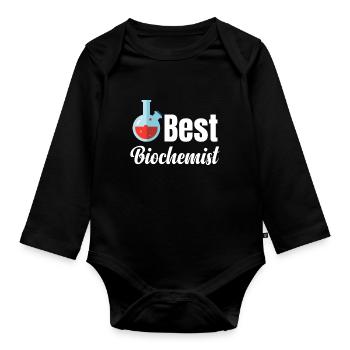 Beste Biochemie Lustiger Wissenschaftler - Baby Bio-Langarm-Body - Schwarz - Vorne