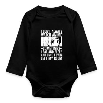 Anime Cosplay Kawaii Japan Anime - Organic Longsleeve Baby Bodysuit - black - Front