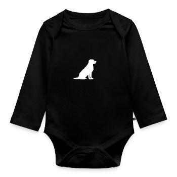 J’adore les chiens - Body Bébé bio manches longues - noir - Devant