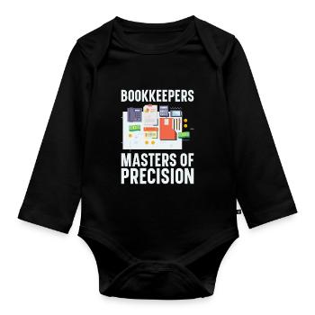 Buchhaltung Finanzbuchhalter Buchhalter Beruf - Baby Bio-Langarm-Body - Schwarz - Vorne