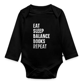 Buchhaltung Finanzbuchhalter Buchhalter Beruf - Baby Bio-Langarm-Body - Schwarz - Vorne