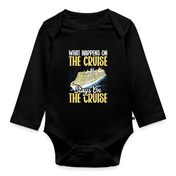 Croisière Crusader Bateau de croisière Cadeau - Body Bébé bio manches longues - noir - Devant
