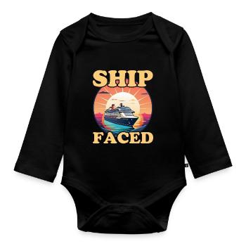 Croisière Crusader Bateau de croisière Cadeau - Body Bébé bio manches longues - noir - Devant