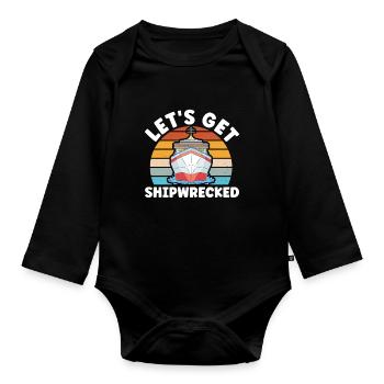 Croisière Crusader Bateau de croisière Cadeau - Body Bébé bio manches longues - noir - Devant