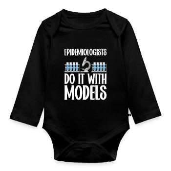 Epidemiology Scientist Epidemiologist Medicine - Organic Longsleeve Baby Bodysuit - black - Front