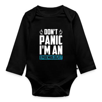 Epidemiology Scientist Epidemiologist Medicine - Organic Longsleeve Baby Bodysuit - black - Front