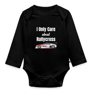 I'm only interested in Rallycross Funny - Organic Longsleeve Baby Bodysuit - black - Front