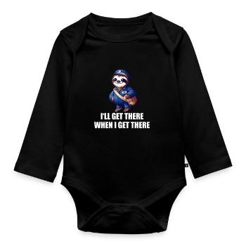 Ich werde es schaffen, wenn ich es schaffe - Baby Bio-Langarm-Body - Schwarz - Vorne