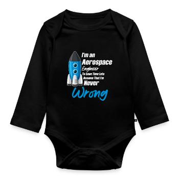 Um Zeit Zu Sparen, Gehen Wir Davon Aus, Dass Ich - Baby Bio-Langarm-Body - Schwarz - Vorne
