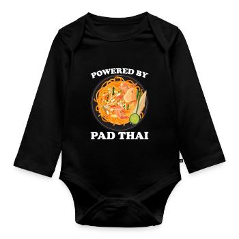 Pad Thai Cuisine thaïlandaise Cuisine thaïlandaise - Body Bébé bio manches longues - noir - Devant