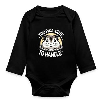 Design américain Pika Lover pour Pika - Body Bébé bio manches longues - noir - Devant