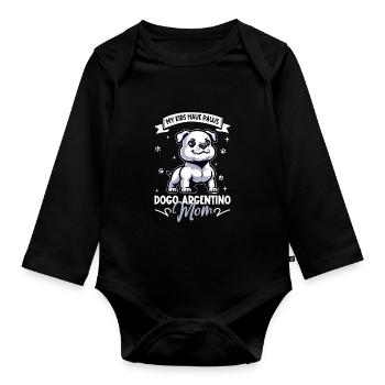 Dogue Argentino Maman - Body Bébé bio manches longues - noir - Devant